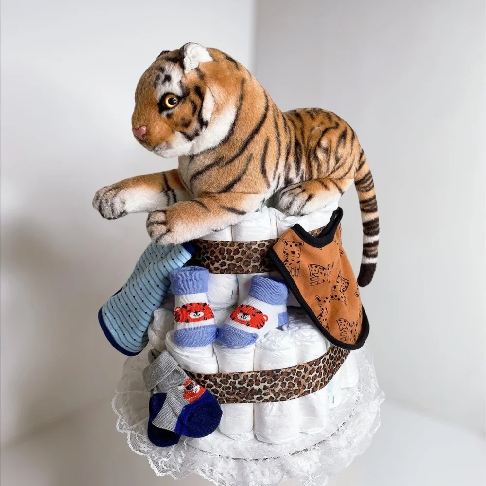Tiger Diaper Cake